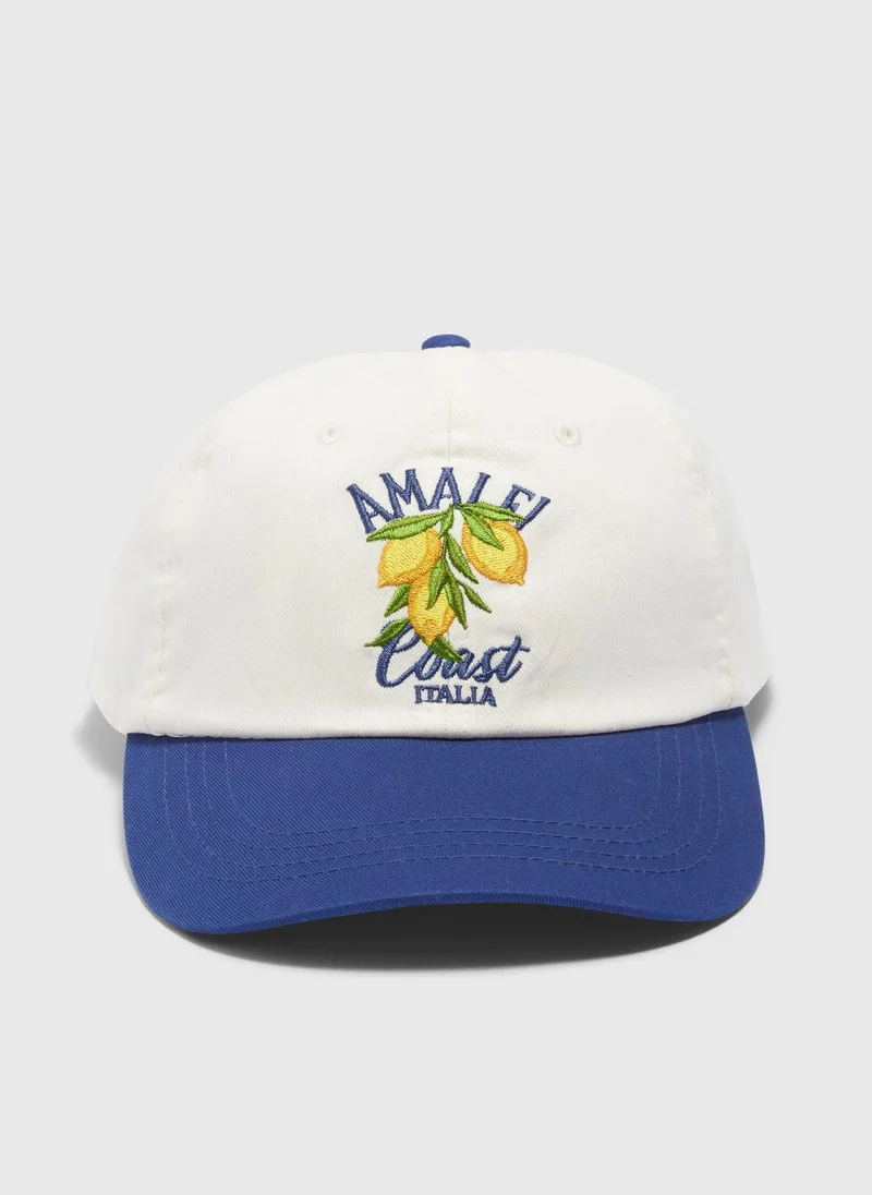 Matalan Blue Lemon Embroidered Cap